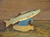 Truite en bois polychrome